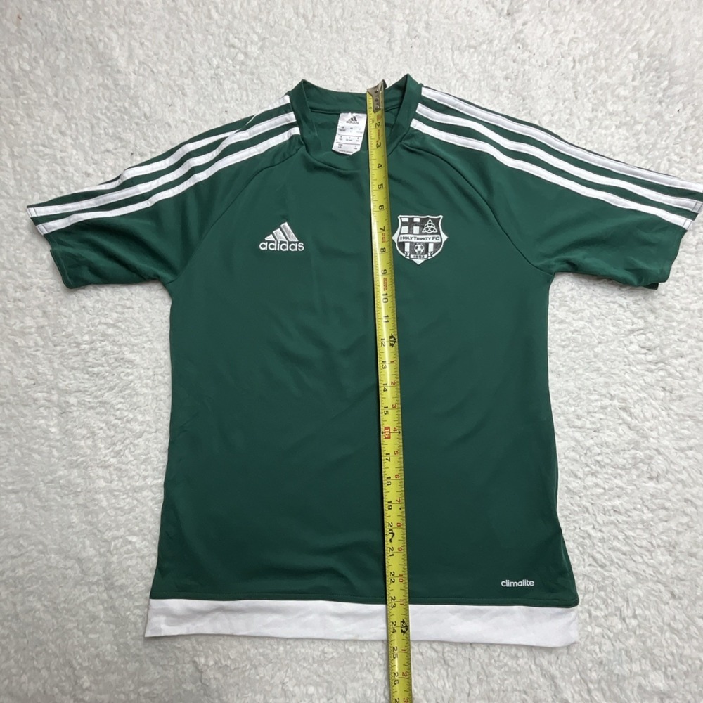 adidas Holy Trinity FC Boys Green White Soccer Jersey Size L - Picture 6 of 9